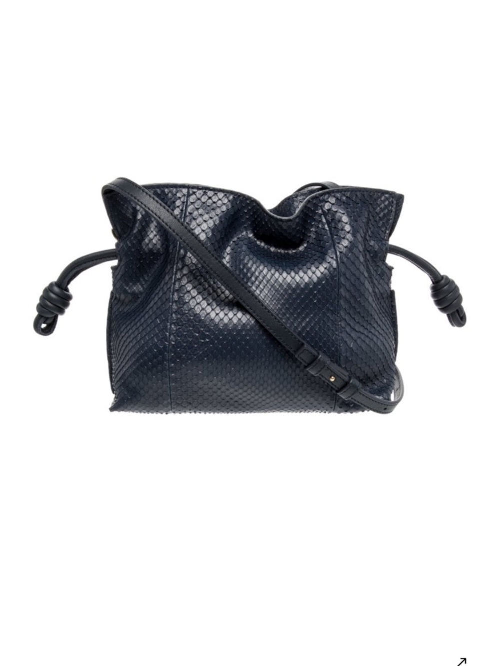 Navy Snake/Lizard Loewe Flamenco Mini Bag 2023